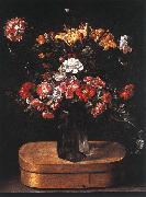 Jacques Linard Bouquet on Wooden Box painting